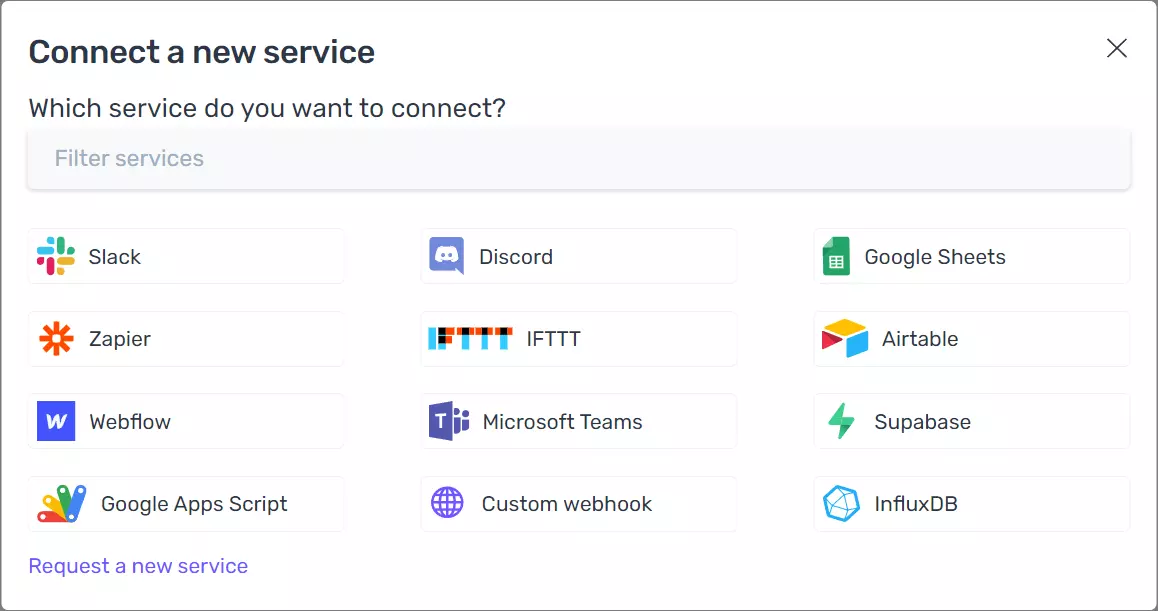 Adding an account in Monitoro